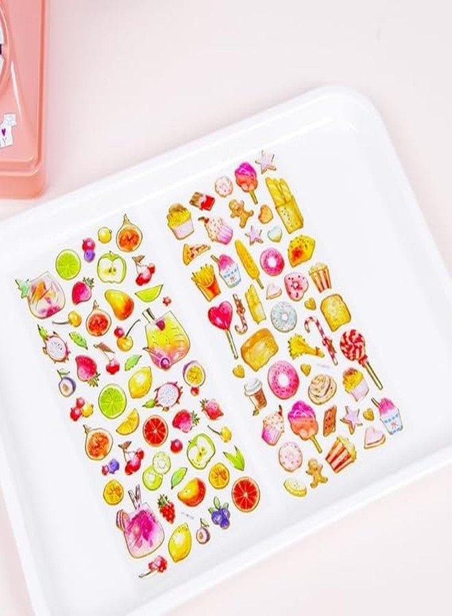 NVF Cute Food & Drink Sticker Set | Cartoon Fruit, Dessert & Beverage Stickers for Journaling, Scrapbooking & DIY Crafts - Image 1
